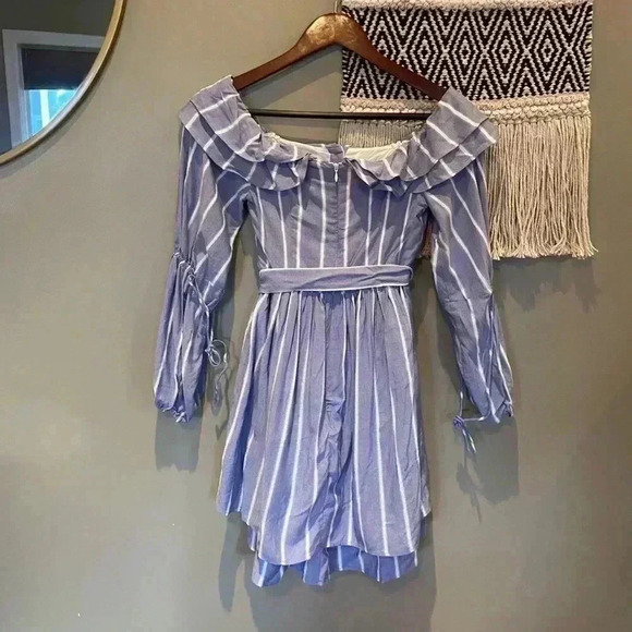 AUTEUR REVOLVE LINDA STRIPE OFF THE SHOULDER DRESS - Picture 6 of 9